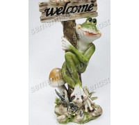 Лягушка на грибе Welcome